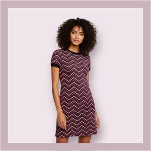 Zara Woman Chevron Patterned Mini Dress Size S